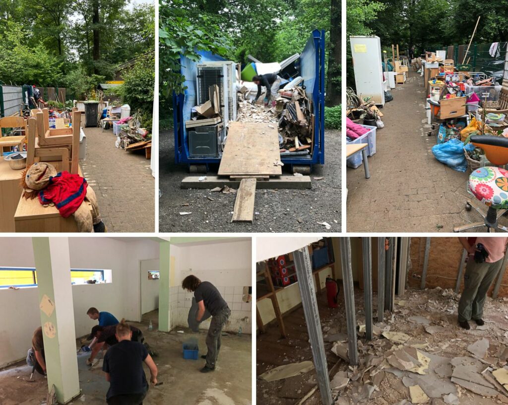 Odenthaler Kobolde aufräumen nach Hochwasser